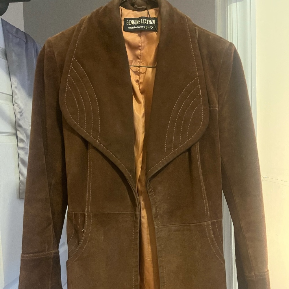 70's Brown Suede Leather Jacket
